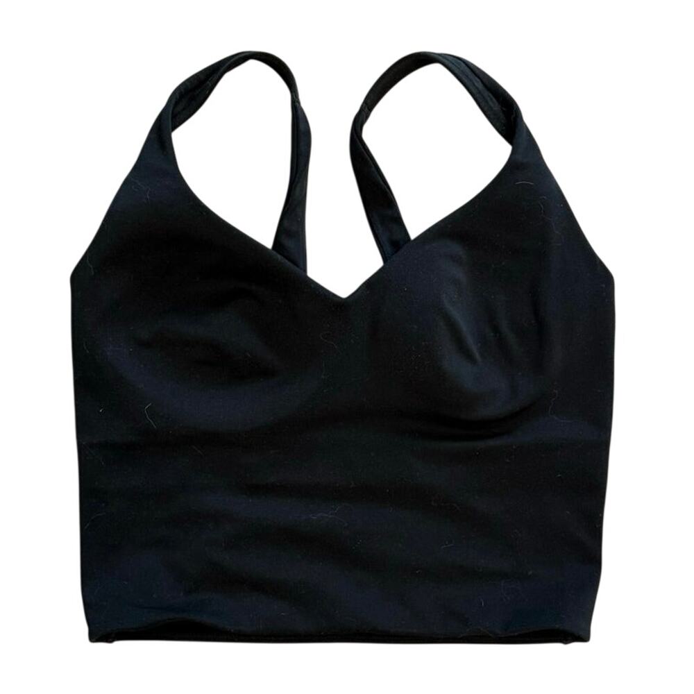 Nike Alate Medium Support Crop Tank Top Black Size S